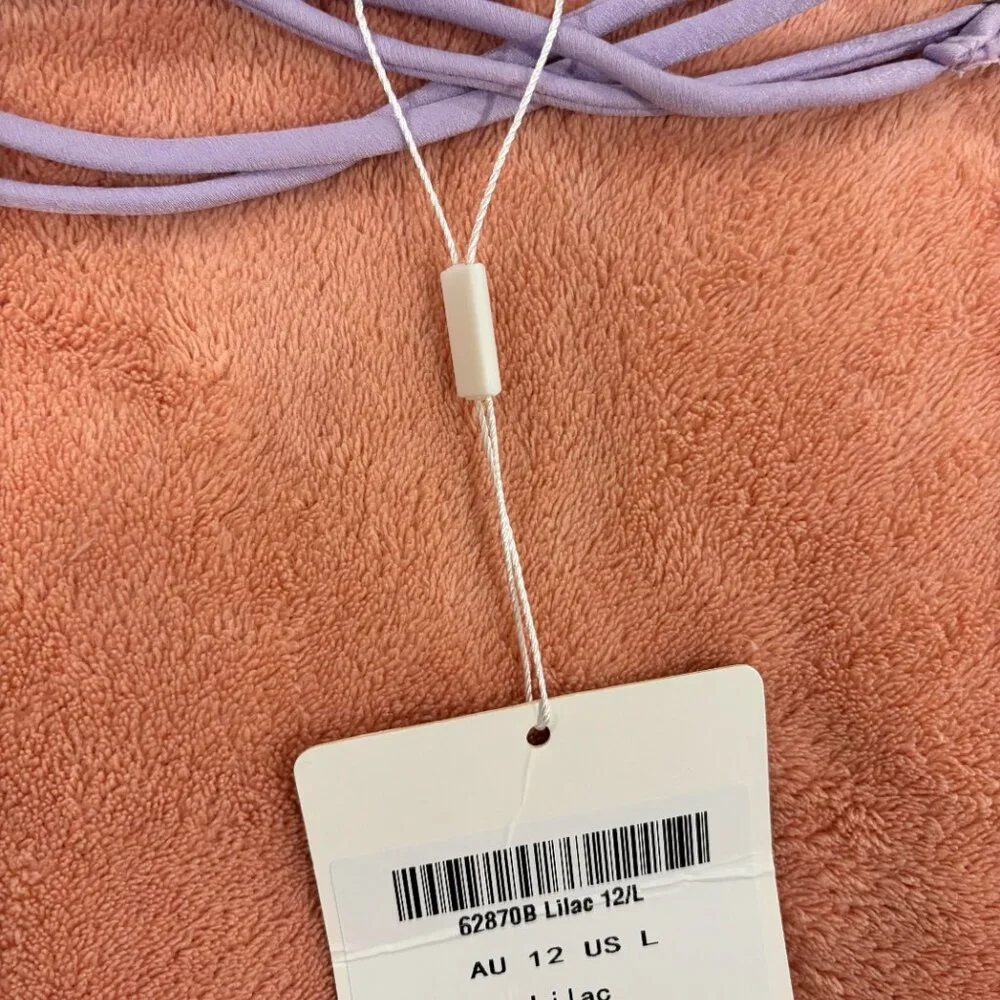 Selfie Leslie Medellin Gathered Detail Side-Tie Wrap Dress Lilac - Picture 4 of 6